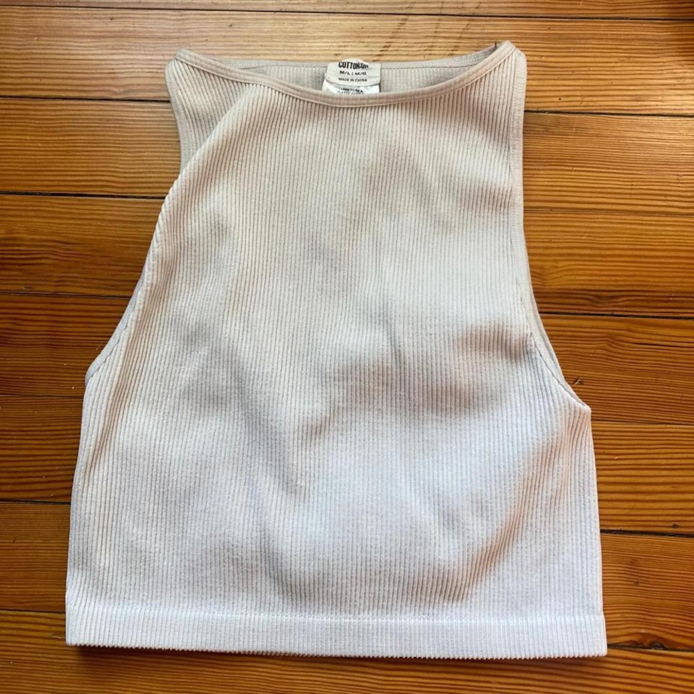 Cotton On ribbed tank top M/L lavender gray